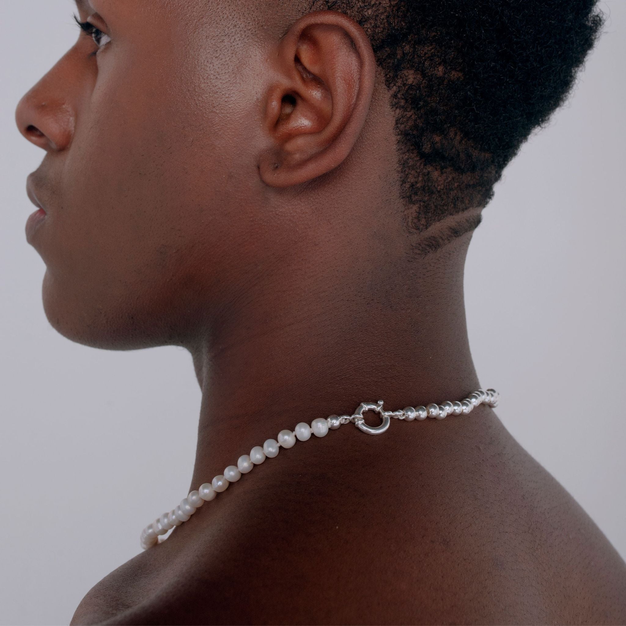 Dual Necklace | Collar de Perlas y Balines en Plata