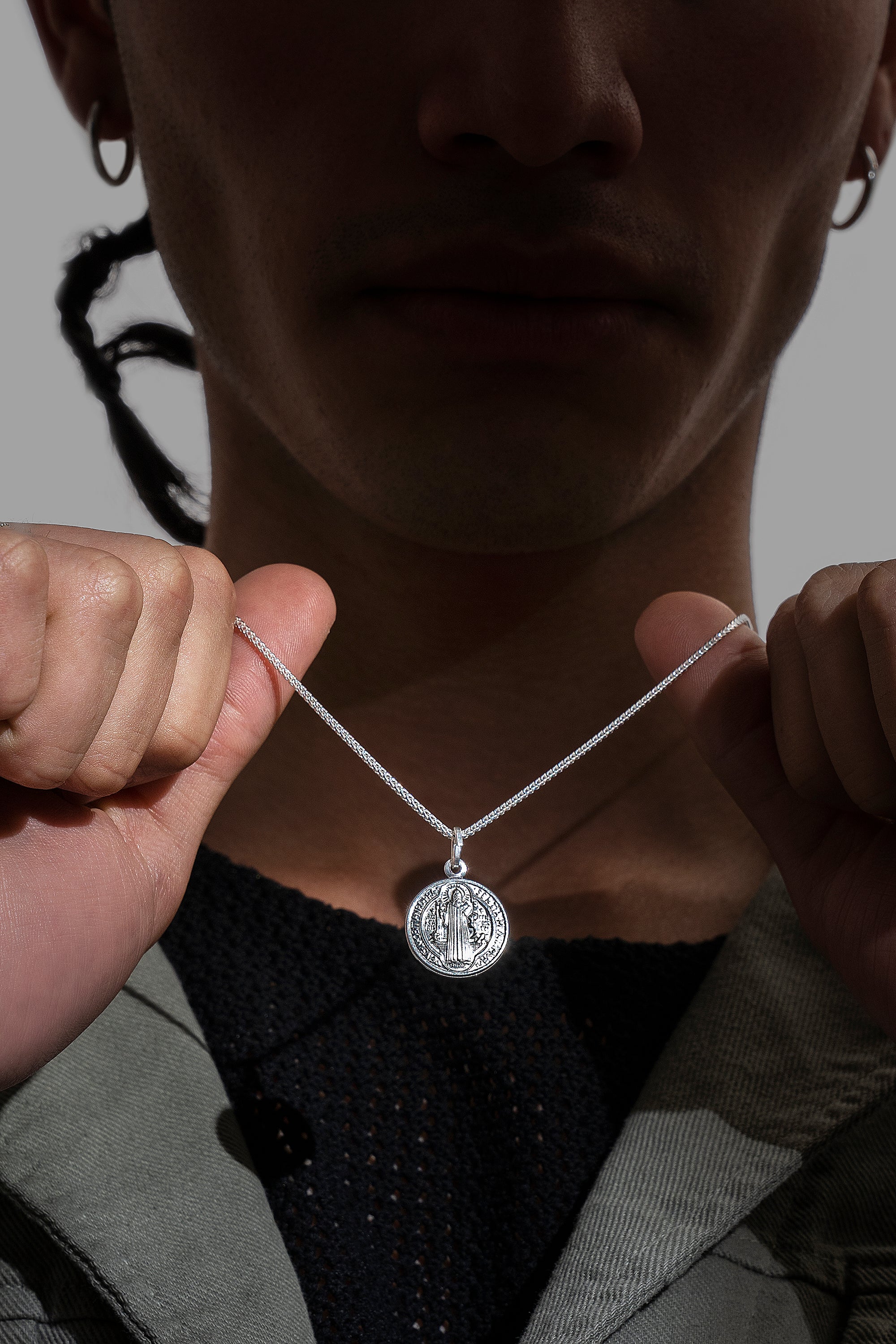 Saint Benedict Necklace |Cadena con dije en plata ley 925