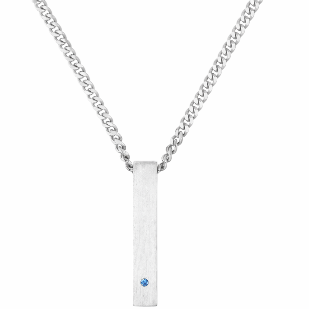 FIFTH AVE NECKLACE | CADENA CON DIJE EN PLATA LEY 925 Y PIEDRA