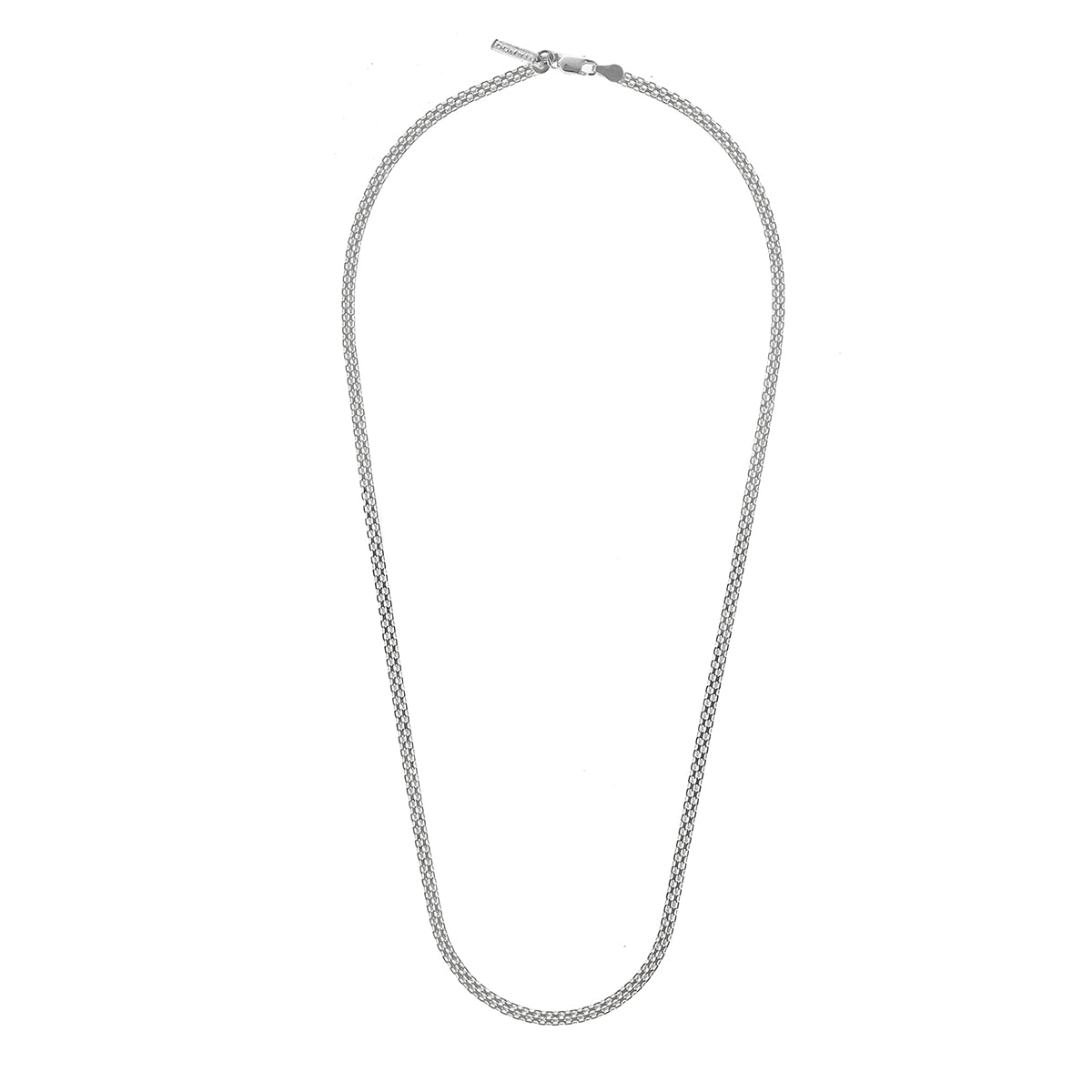 Cadena de plata 925 con tejido chinesca para hombre diseño minimalista