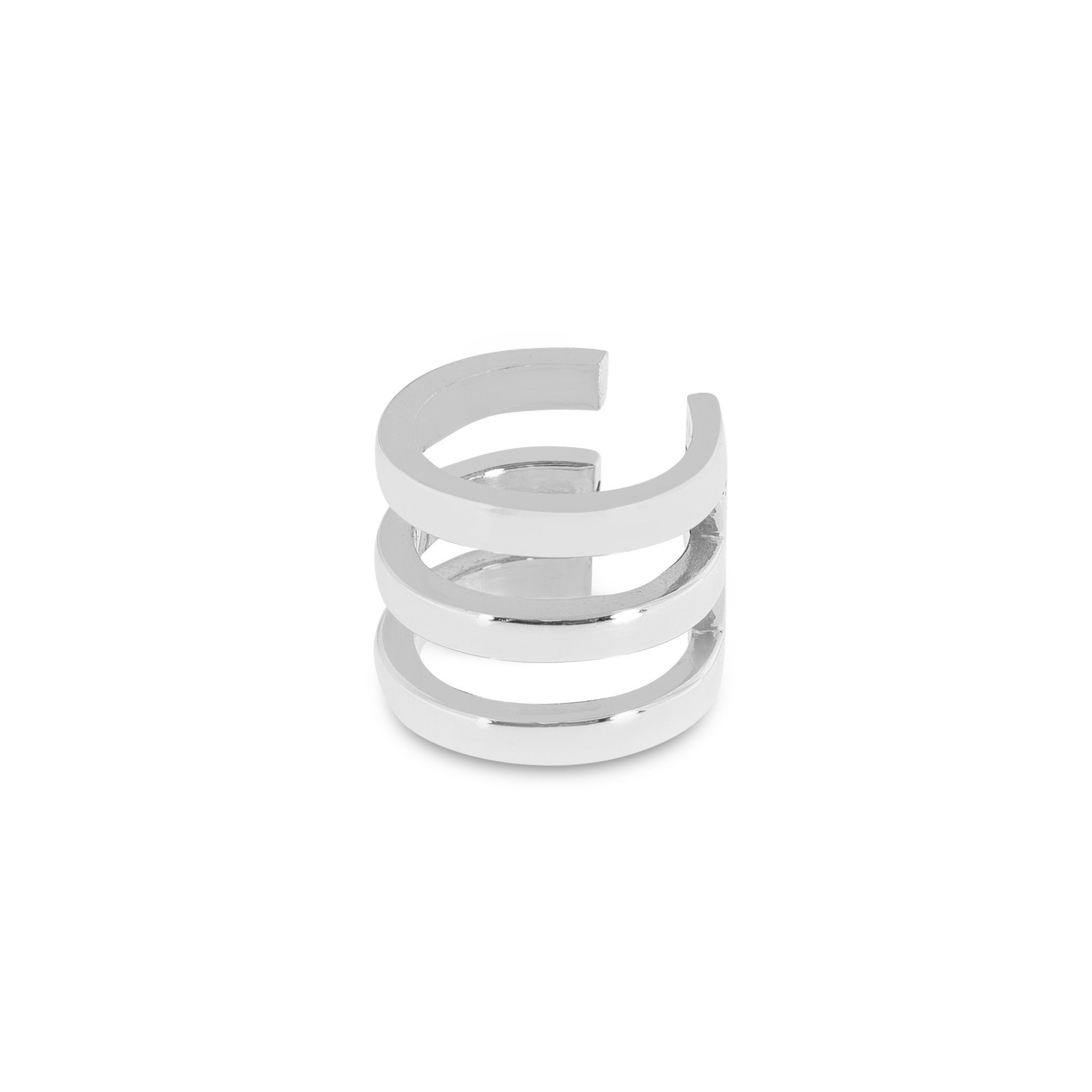 TRIPLE | EARCUFF EN PLATA LEY 925