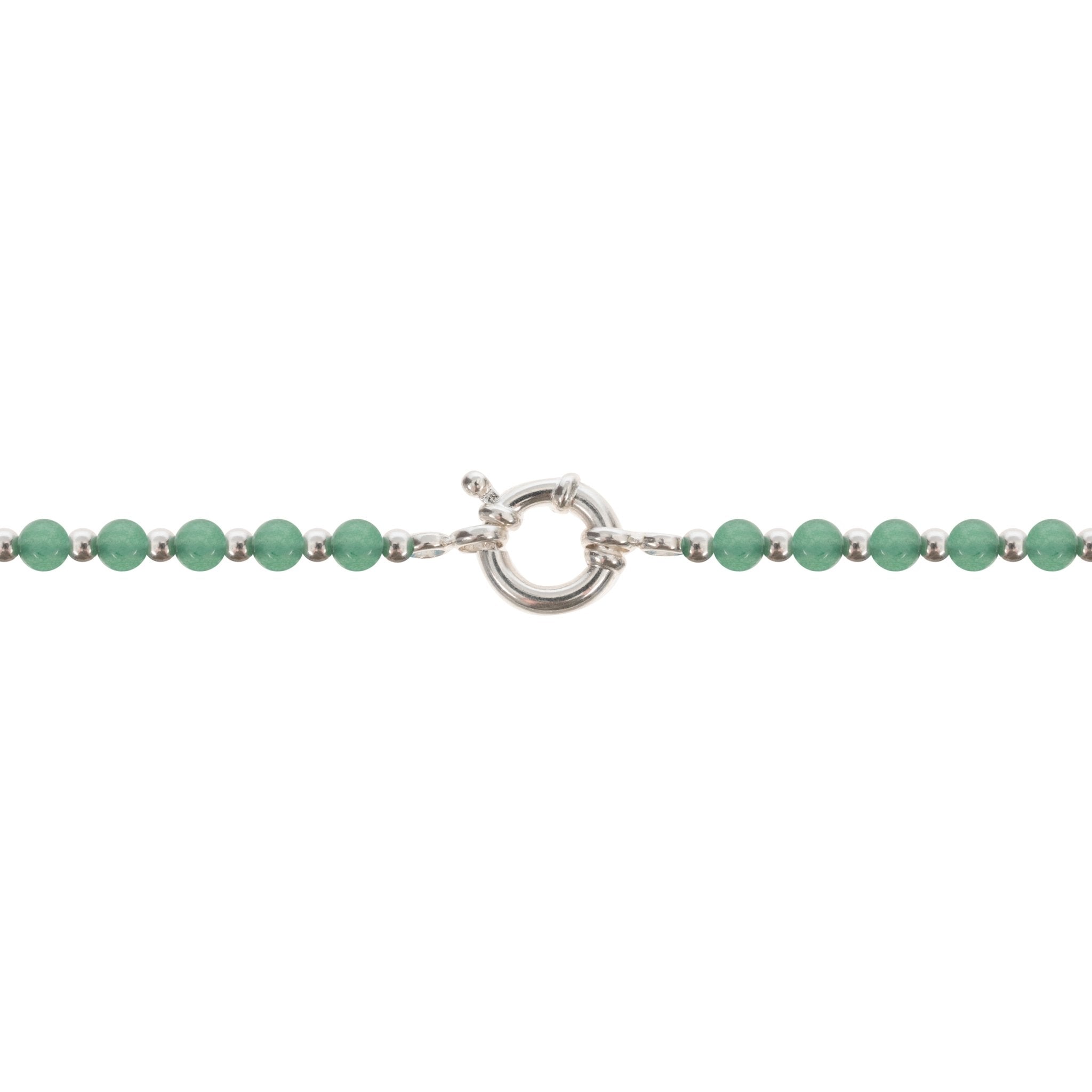 GREEN MIST NECKLACE | COLLAR CON BALINES EN PLATA Y ÁGATAS - BAROQ