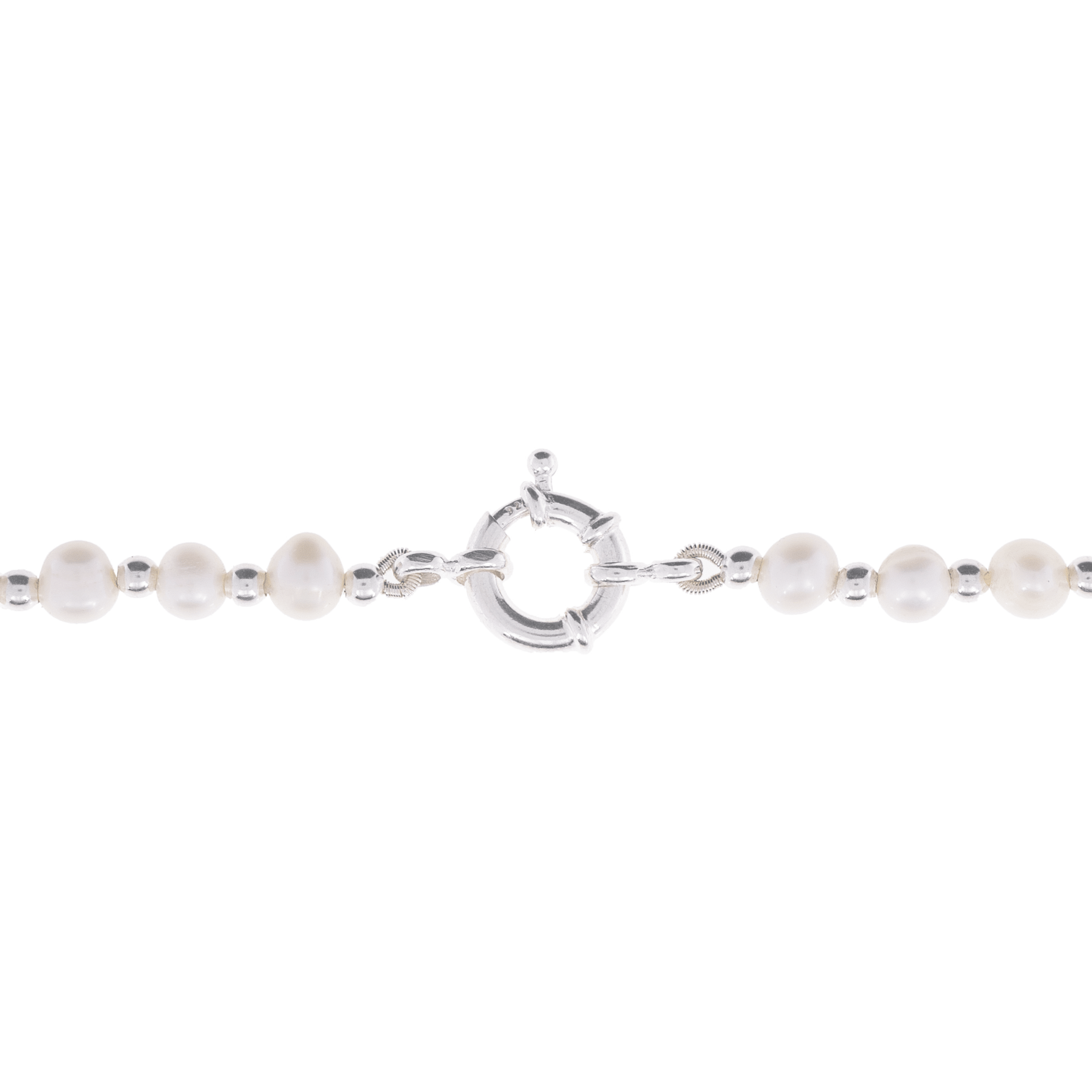 PEARL & SILVER BEAD NECKLACE | COLLAR DE PERLAS DE AGUA DULCE Y BALINES EN PLATA 925 - BAROQ