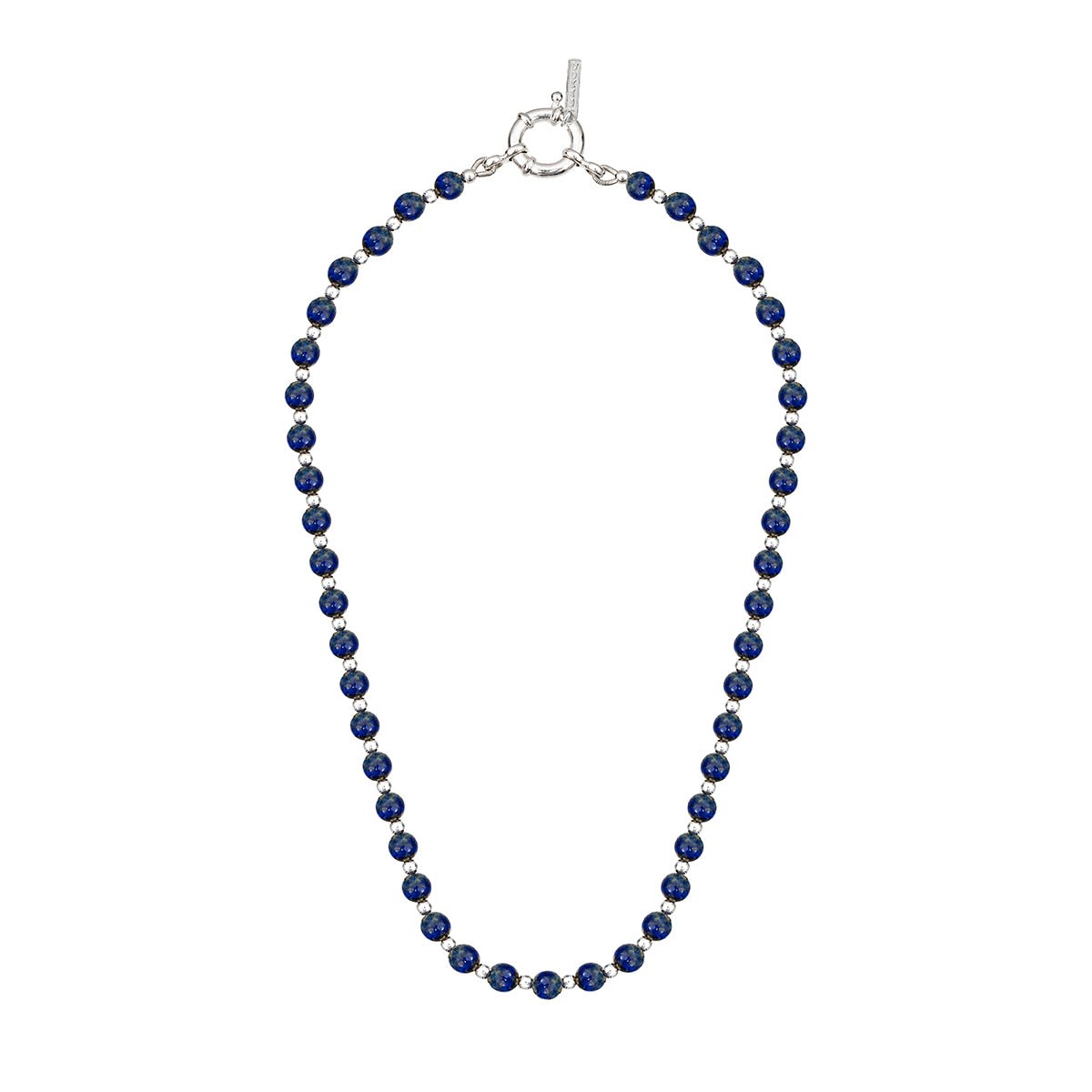 SAPPHIRE NECKLACE | COLLAR CON BALINES EN PLATA Y LAPISLÁZULI - BAROQ