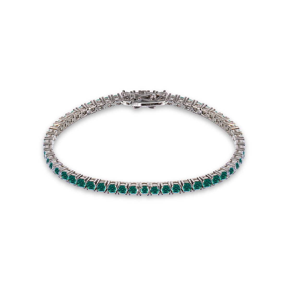 THE TRACE BRACELET | PULSERA EN PLATA LEY 925 Y ESMERALDAS - BAROQ