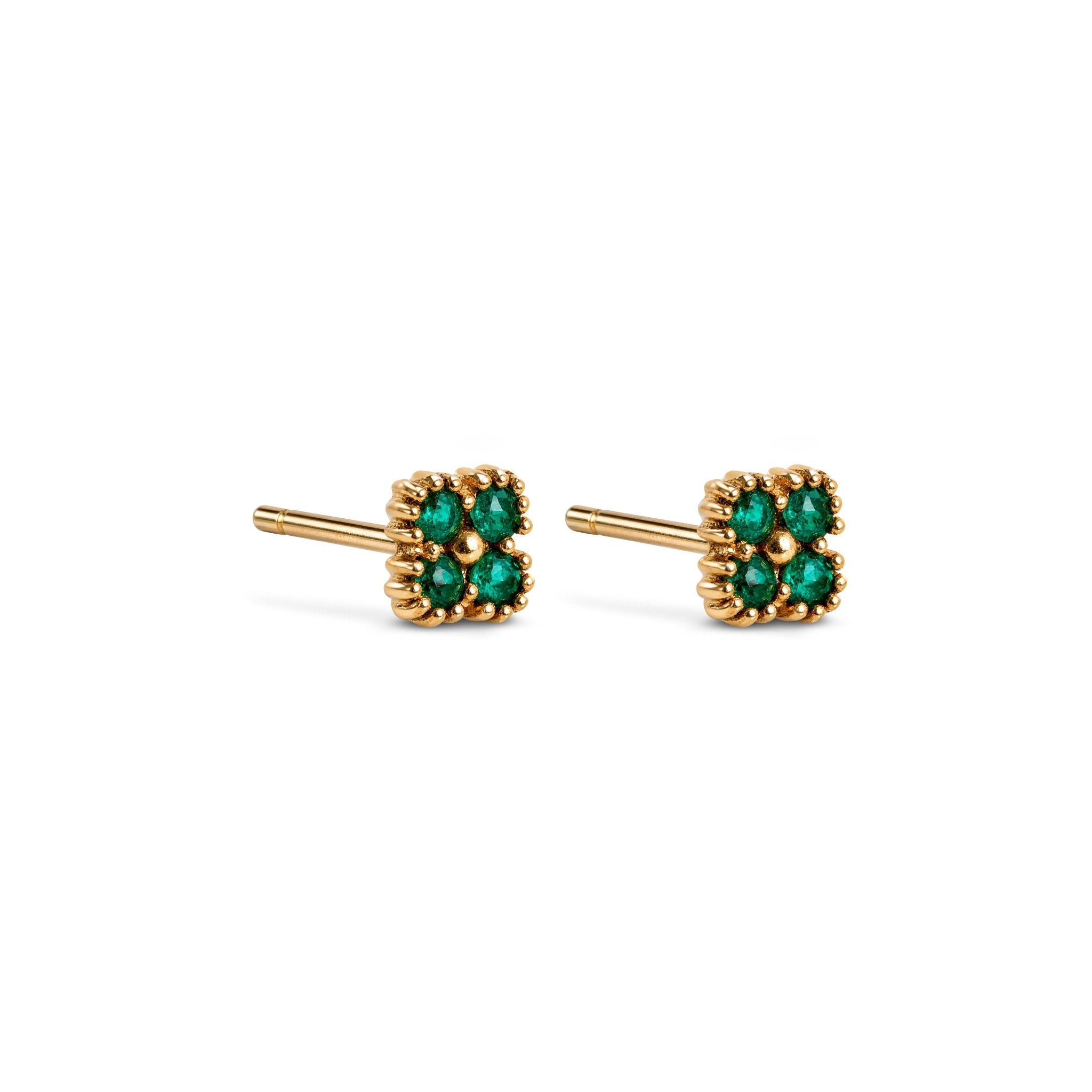 TOPOS TRÉBOL EN ORO DE 18K PARA HOMBRE CON PIEDRAS PRECIOSAS - BAROQ