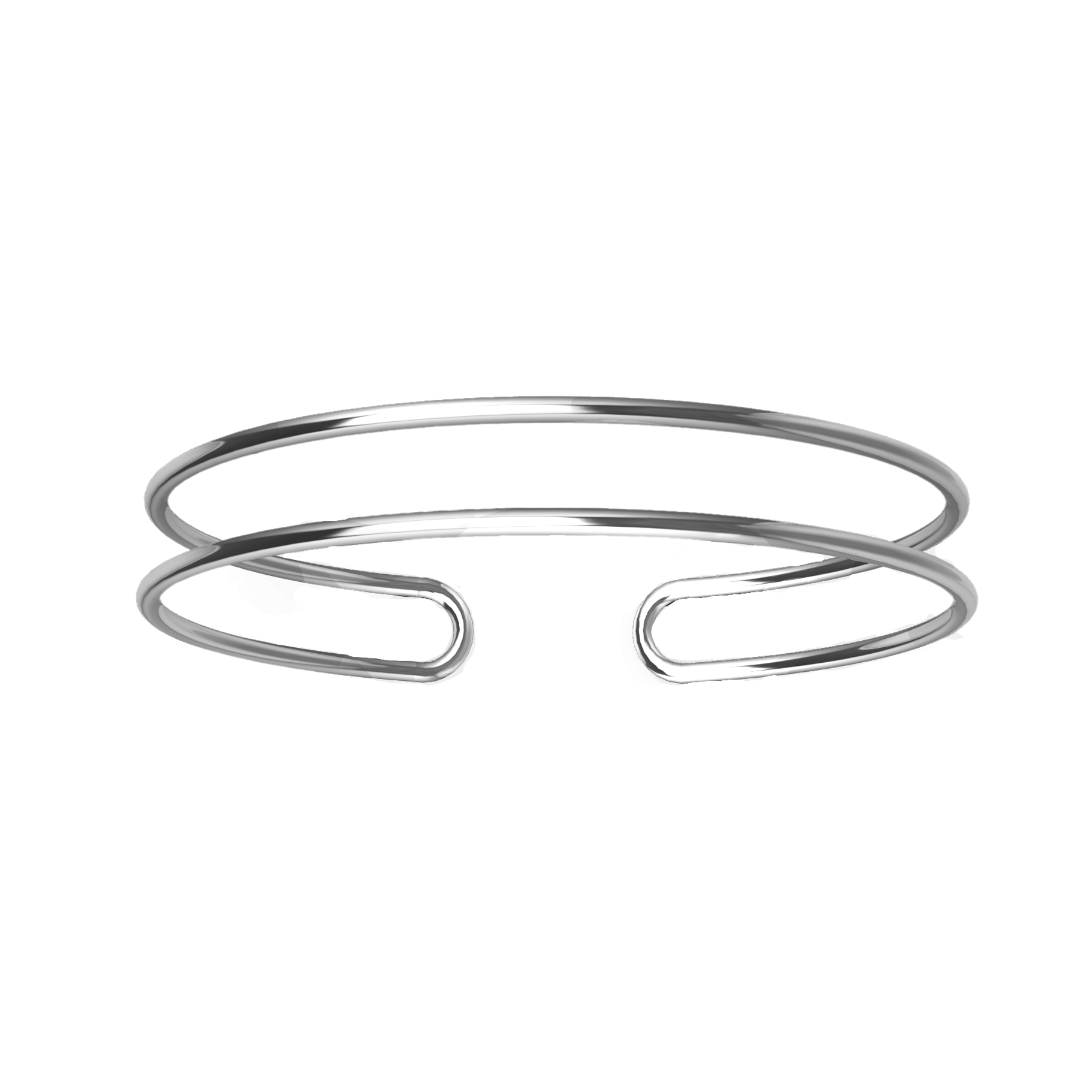 Brazalete en plata tipo cuff