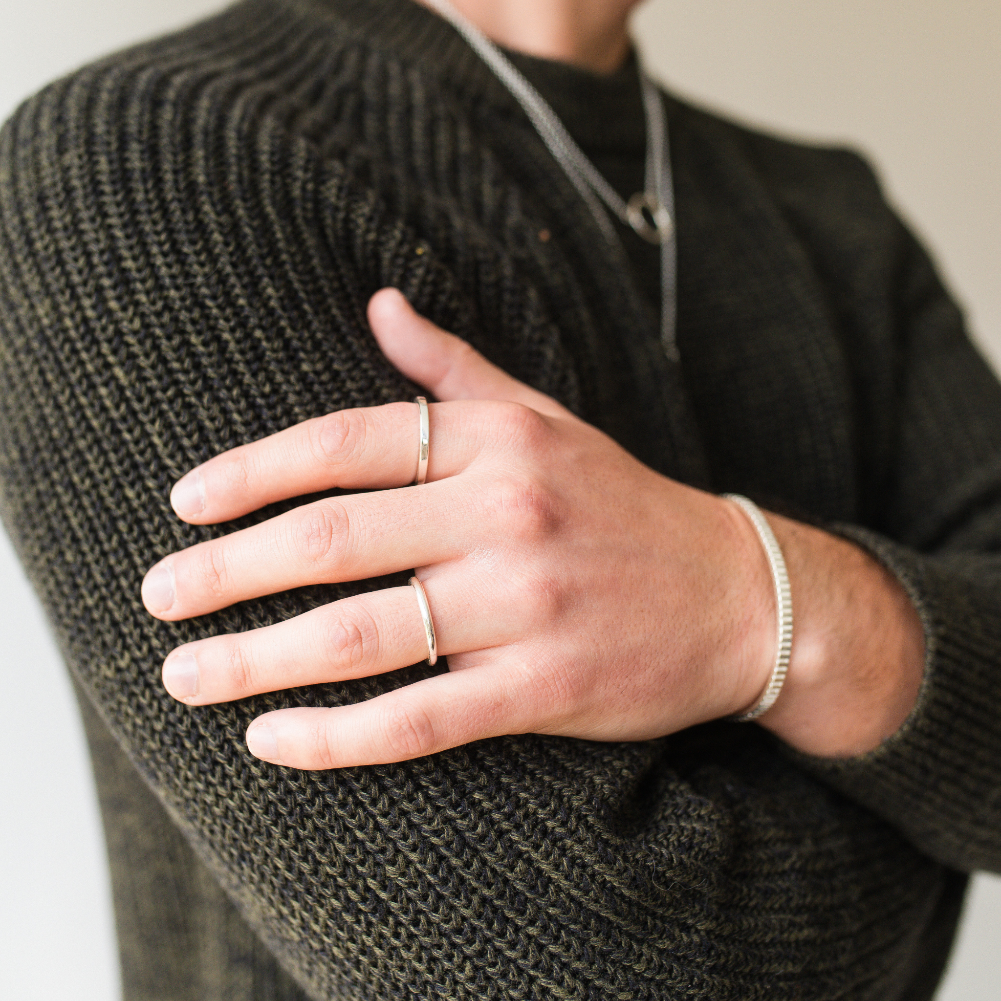 Anillo en plata 950 para hombre