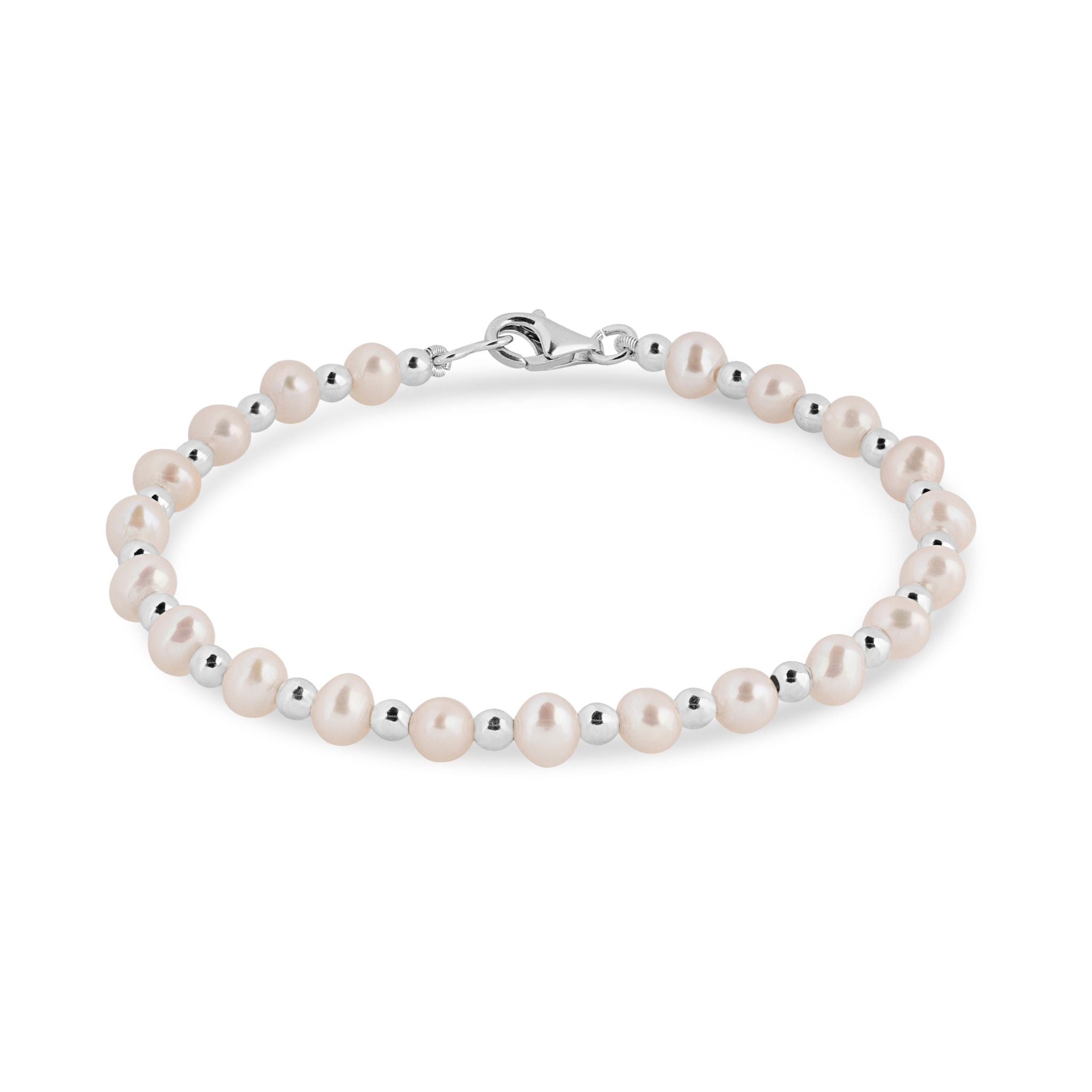 Pulsera de Perlas & Balines en Plata - BAROQ