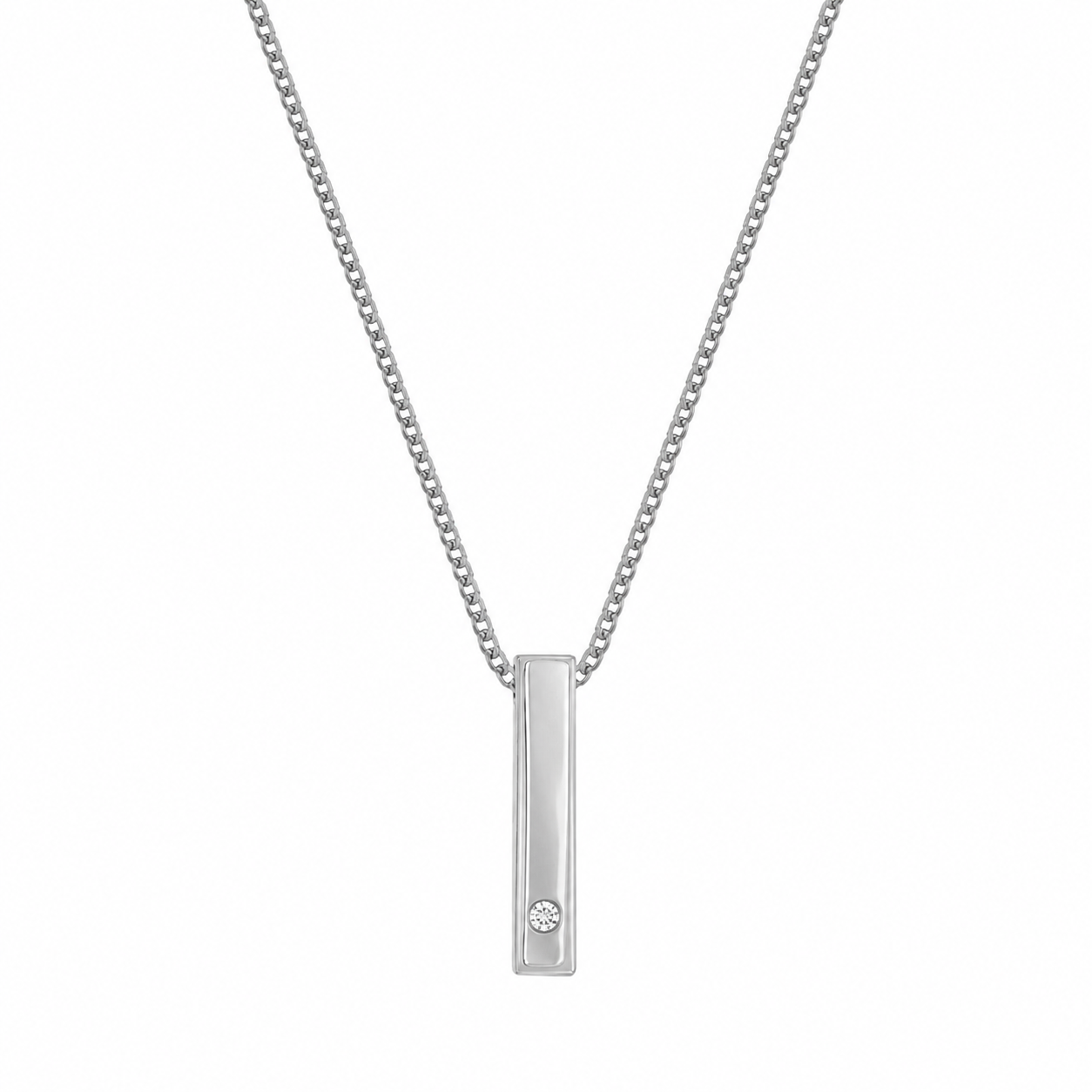 FIFTH AVE NECKLACE | CADENA CON DIJE EN PLATA LEY 925 Y PIEDRA