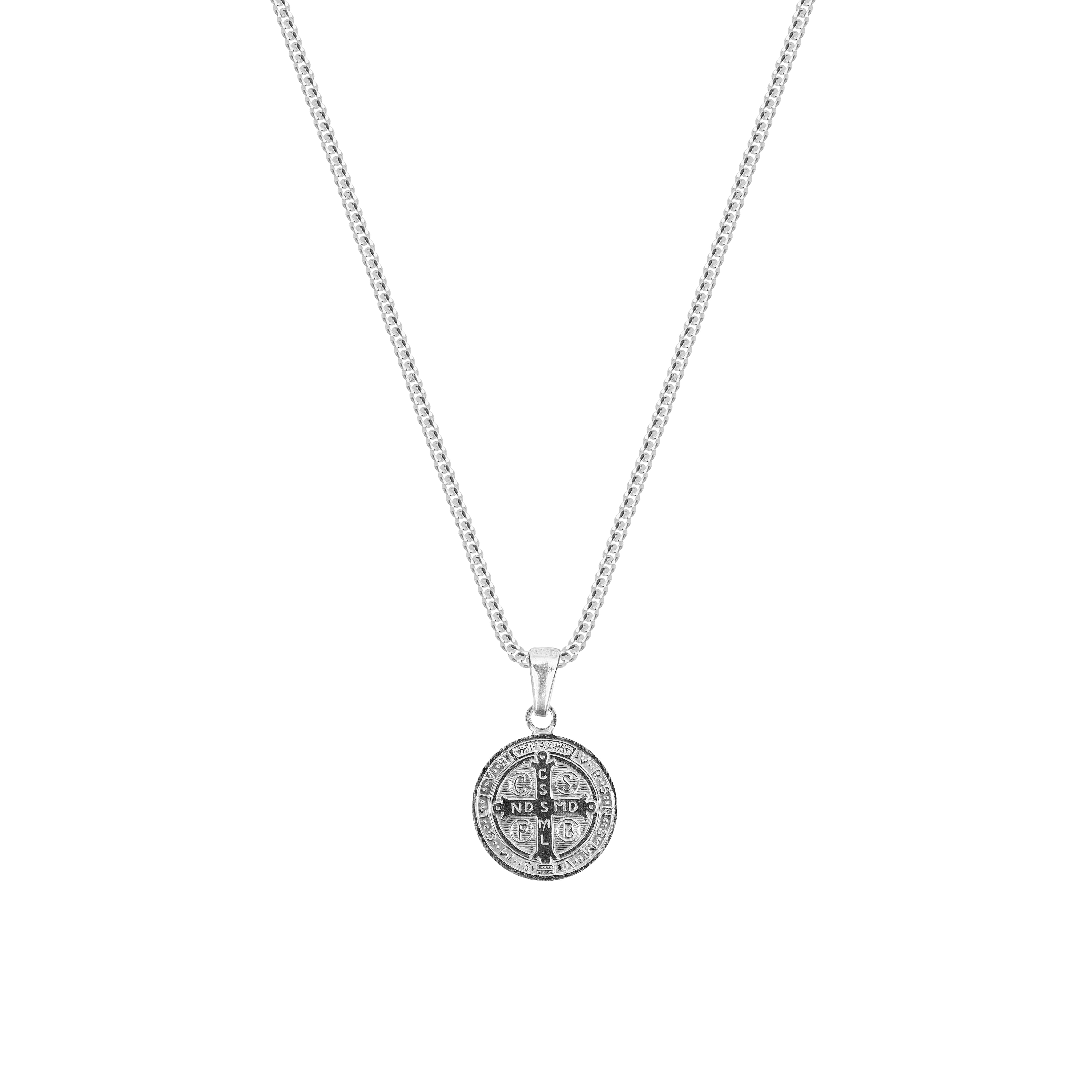 Saint Benedict Necklace | Cadena con dije en plata ley 925