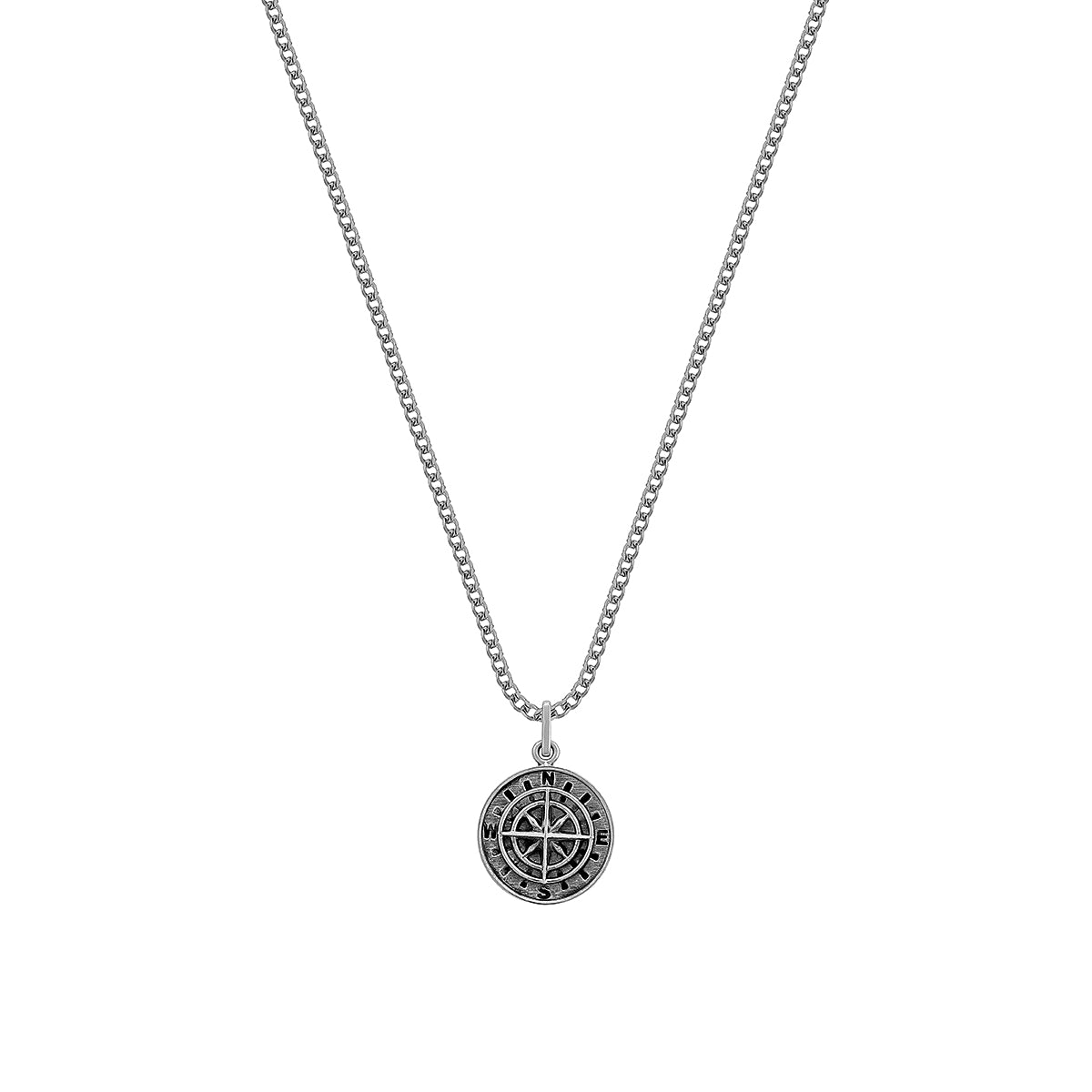 COMPASS NECKLACE | CADENA EN FORMA DE BRÚJULA EN PLATA LEY 925