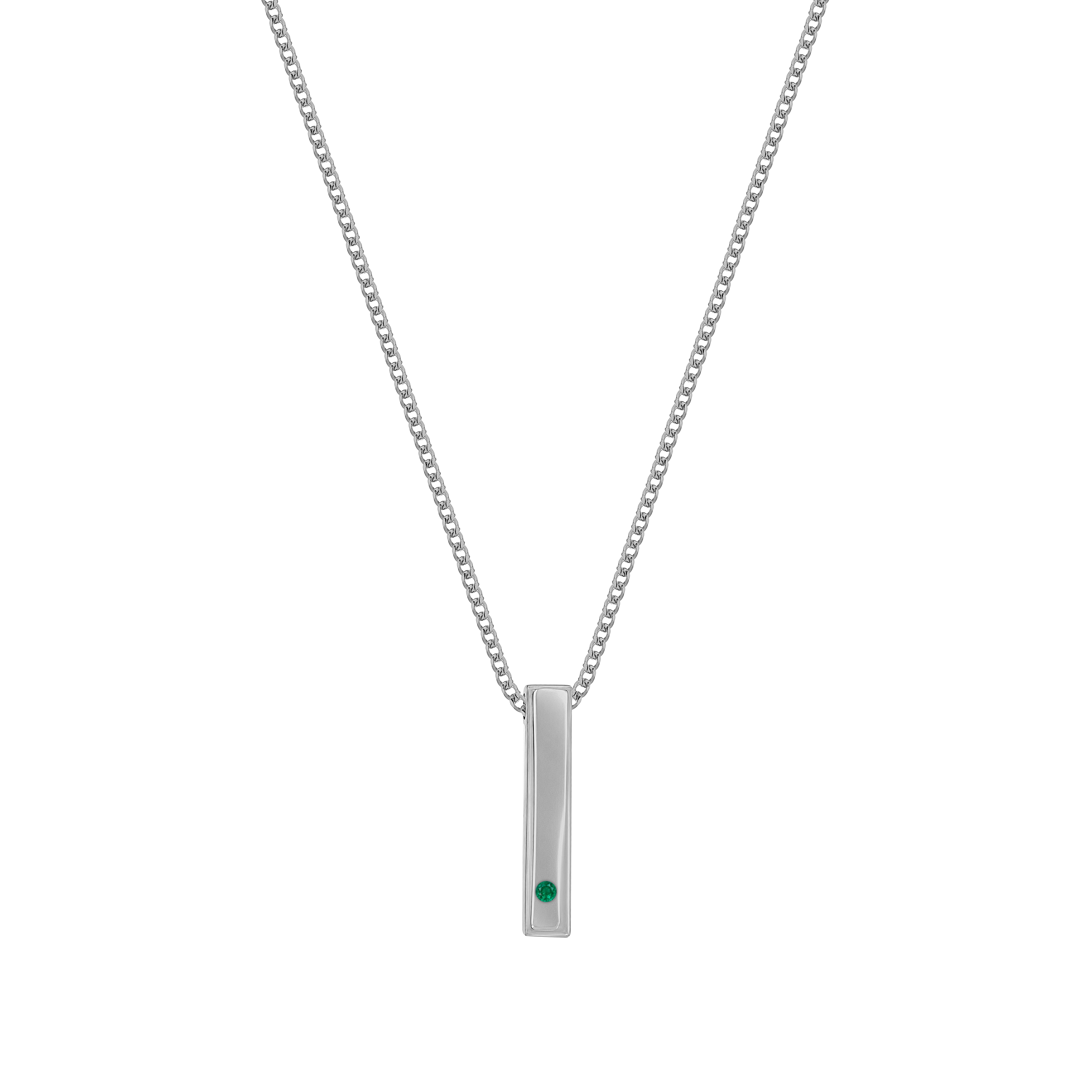 FIFTH AVE NECKLACE | CADENA CON DIJE EN PLATA LEY 925 Y PIEDRA