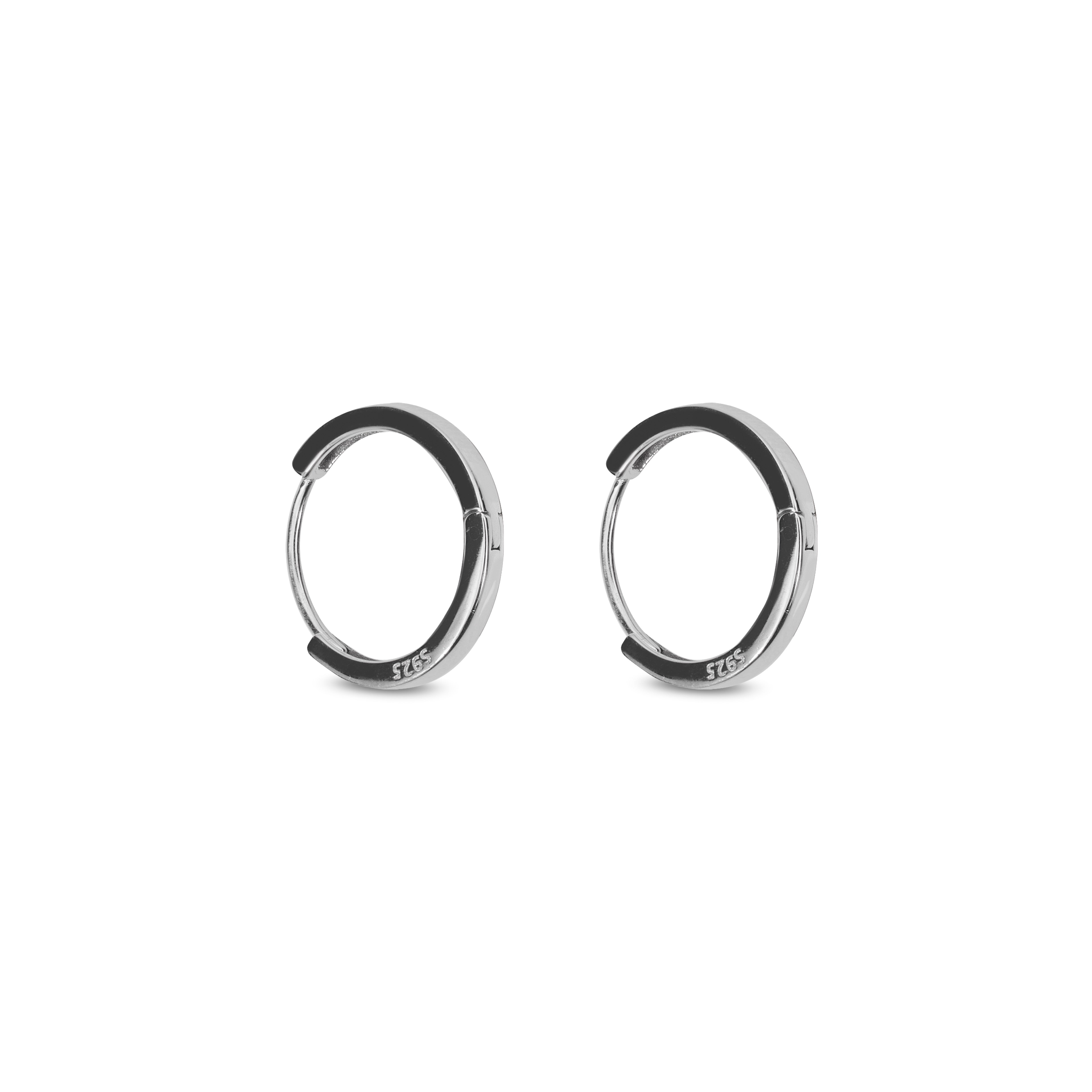 Aretes tipo candonga en plata 925 para hombre, diseño minimalista hecho a mano