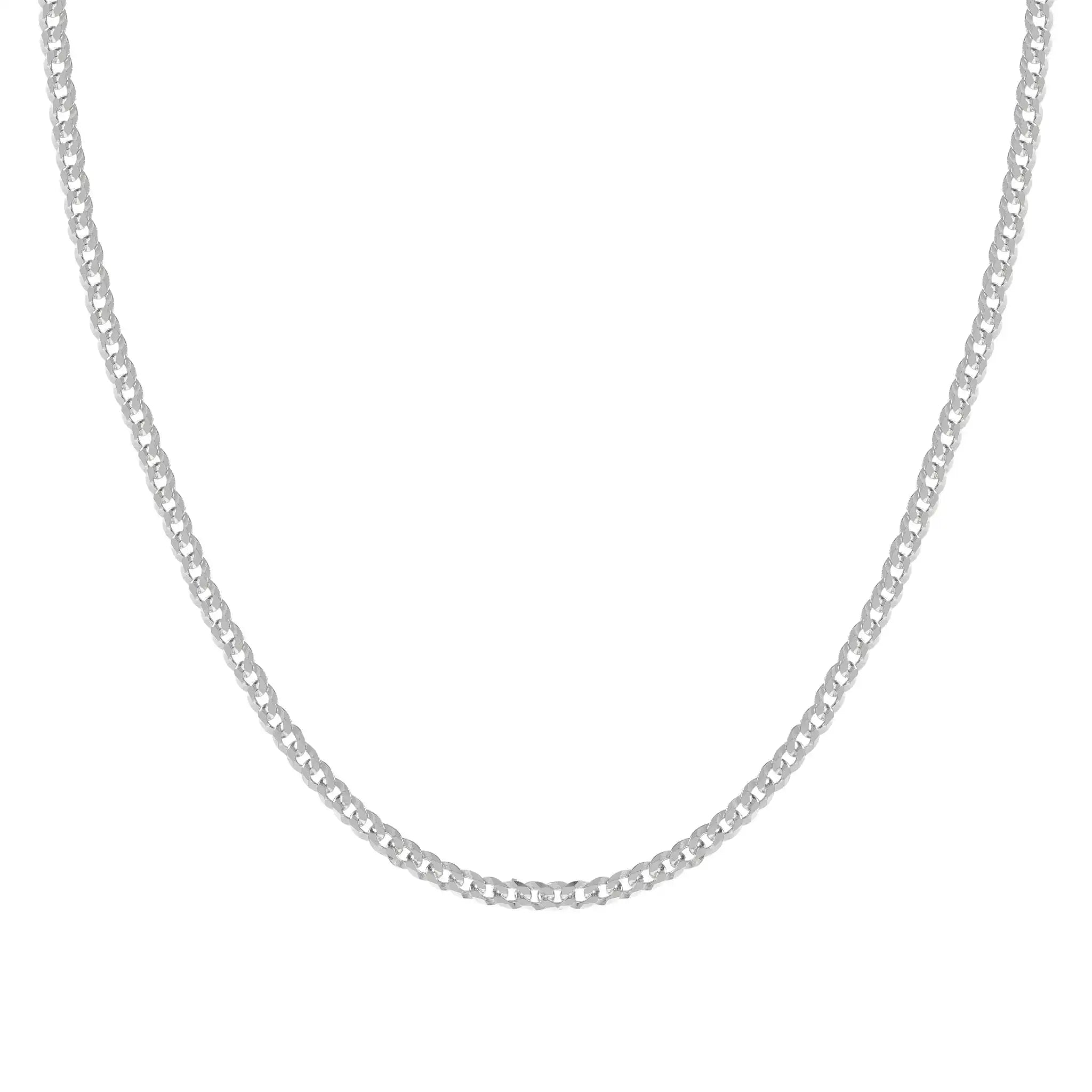 Cadena cubana en plata 925 para hombre de 4 mm diseño minimalista