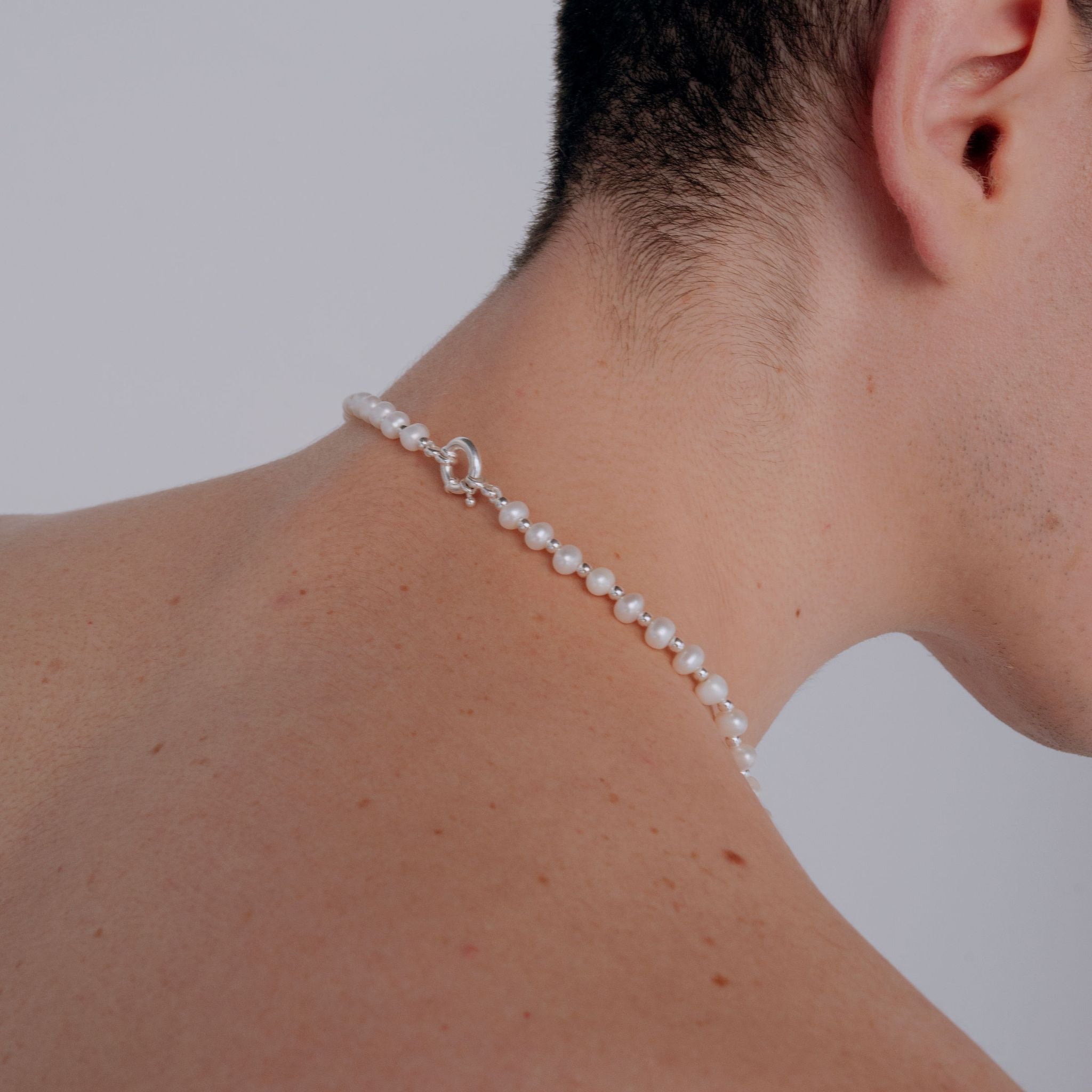PEARL & SILVER BEAD NECKLACE | COLLAR DE PERLAS DE AGUA DULCE Y BALINES EN PLATA 925