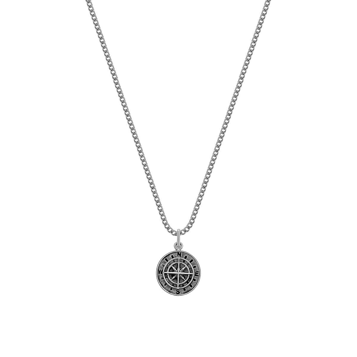 COMPASS NECKLACE | CADENA EN FORMA DE BRÚJULA EN PLATA LEY 925 - BAROQ