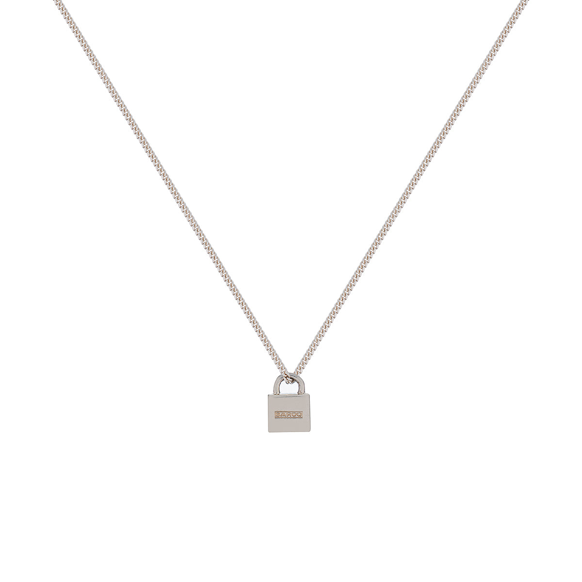 THE LOCK NECKLACE  | CADENA CON DIJE DE CANDADO EN PLATA LEY 925