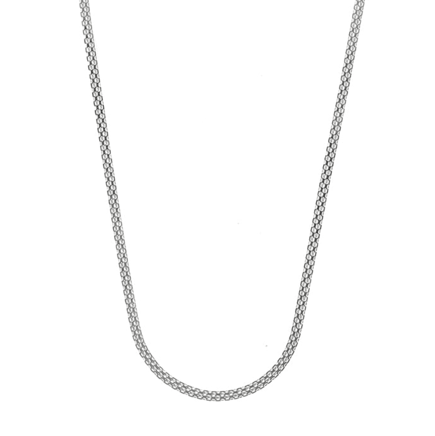 Cadena Maya en plata 925 para hombre con tejido tipo chinesca entrelazados