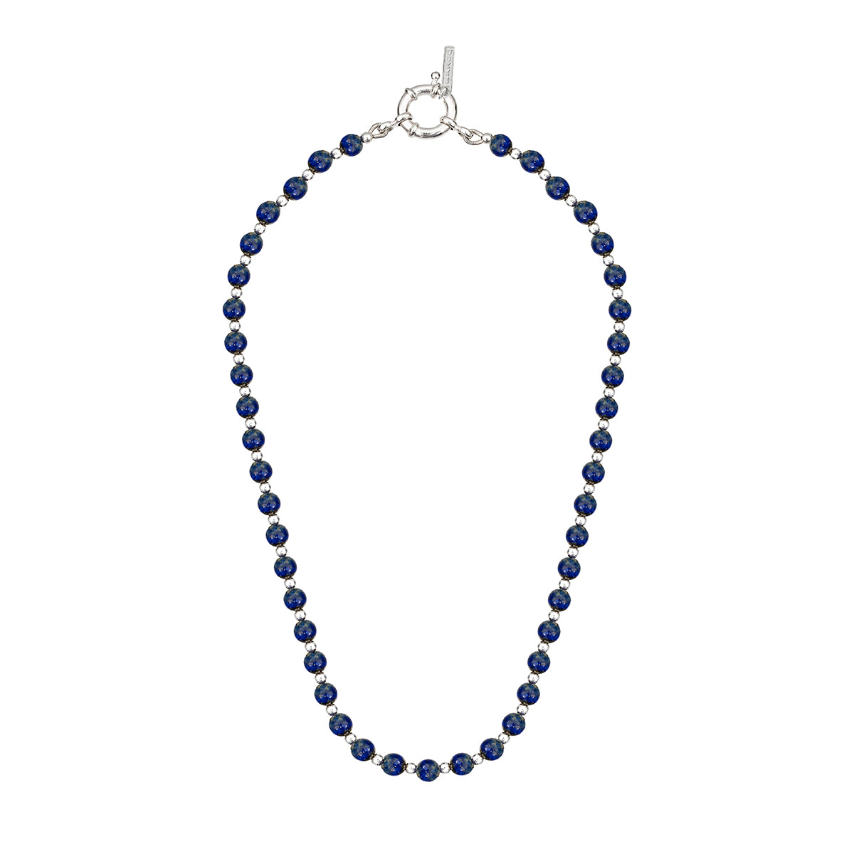 SAPPHIRE NECKLACE | COLLAR CON BALINES EN PLATA Y LAPISLÁZULI