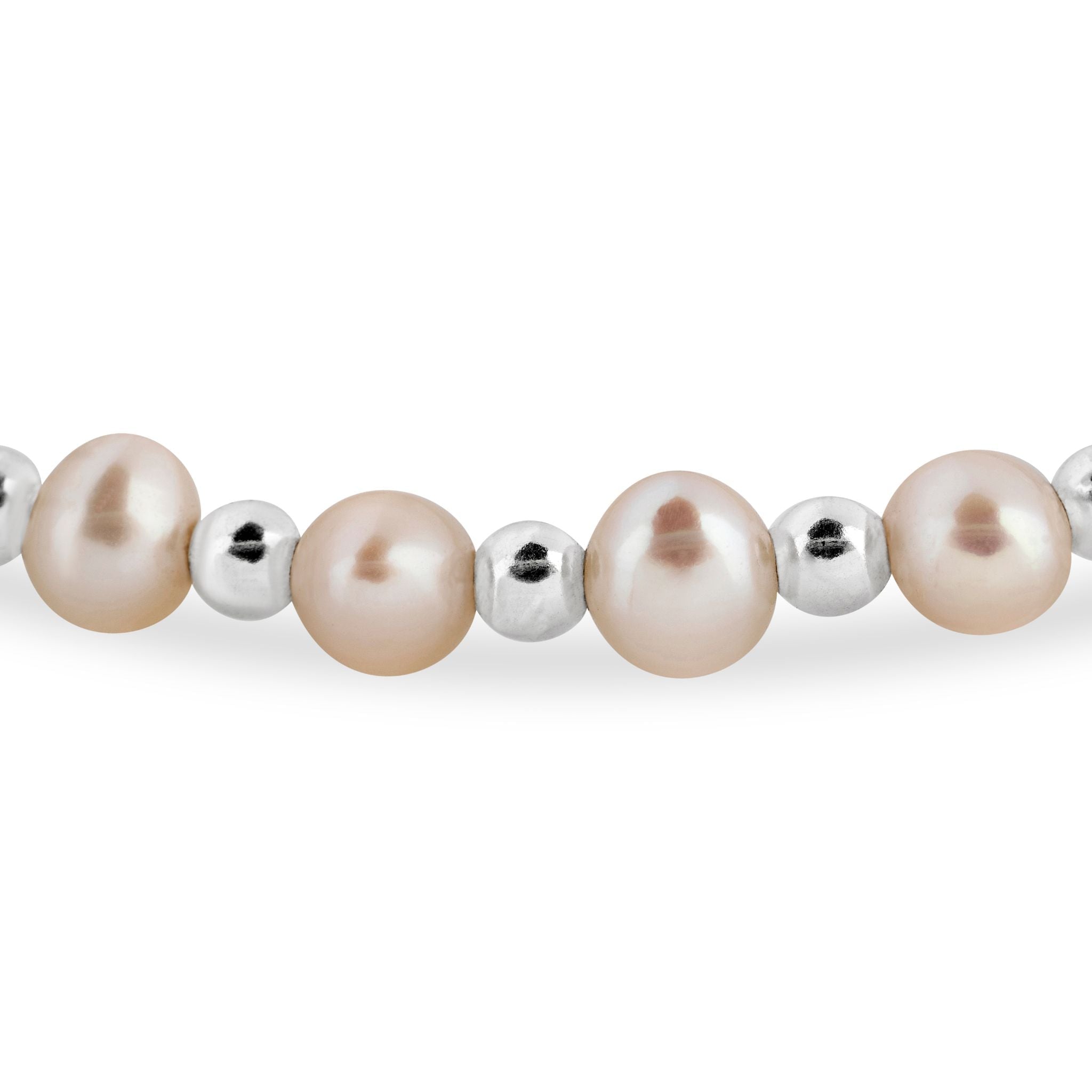 Pulsera de Perlas & Balines en Plata - BAROQ